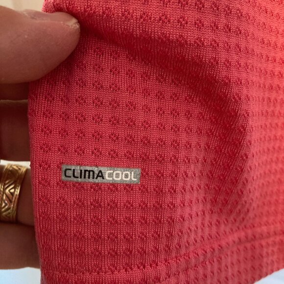 #153 Women's Adidas Golf Shirt Collar Pink, Size Medium - Picture 6 of 7
